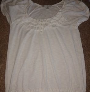 French Laundry white ruffle top